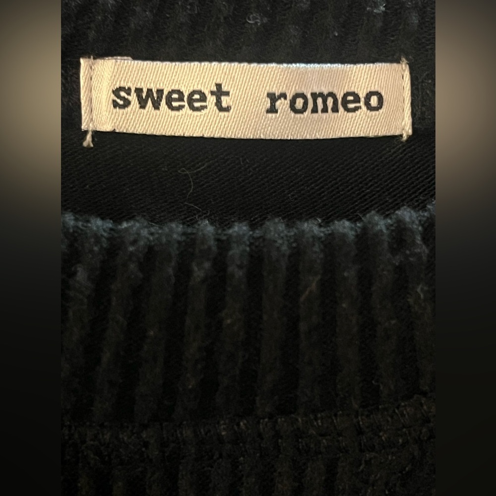 Sweet Romeo Ribbed Black Sweater - Picture 2 of 5